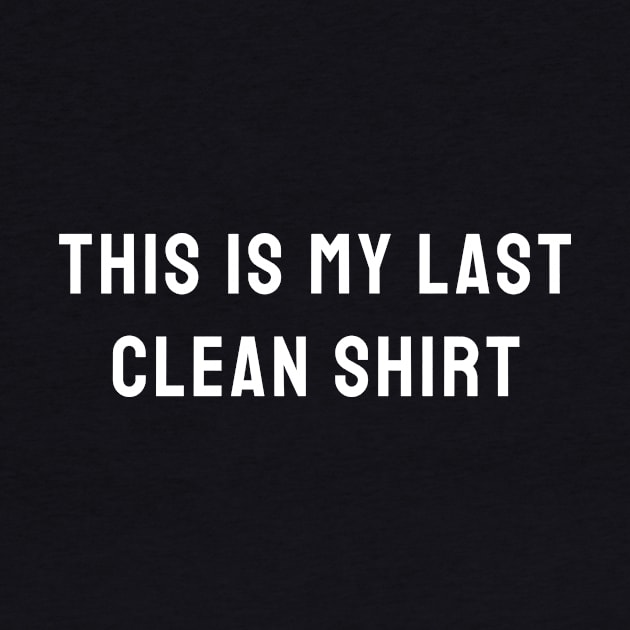 This Is My Last Clean Shirt by banditotees